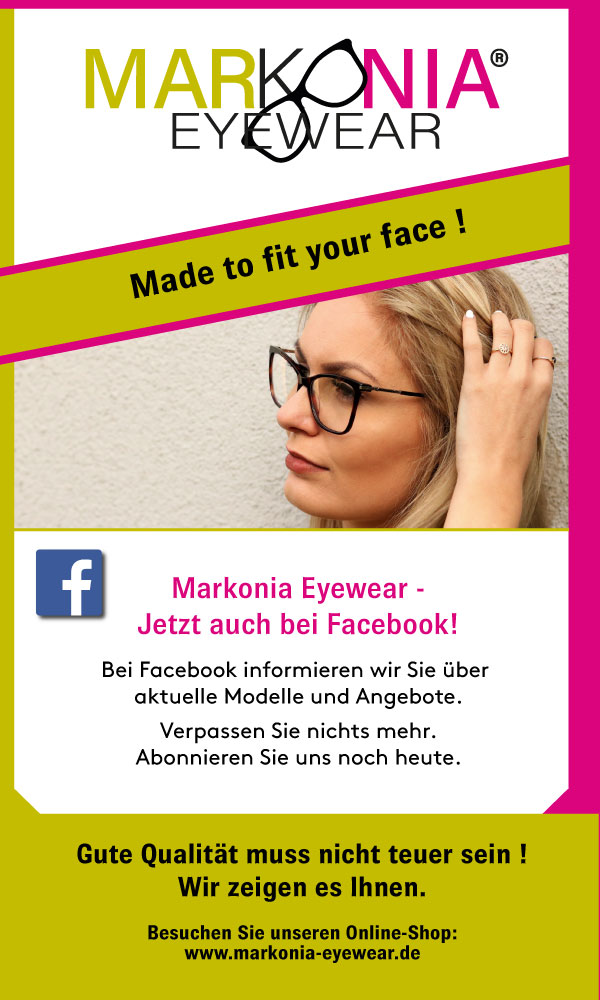 Jetzt auch bei Facebook - Markonia Eyewear!
